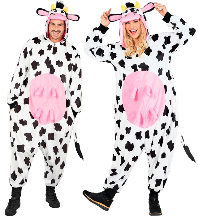 PLUSH ONESIE COW" (HOODED JUMPSUIT)