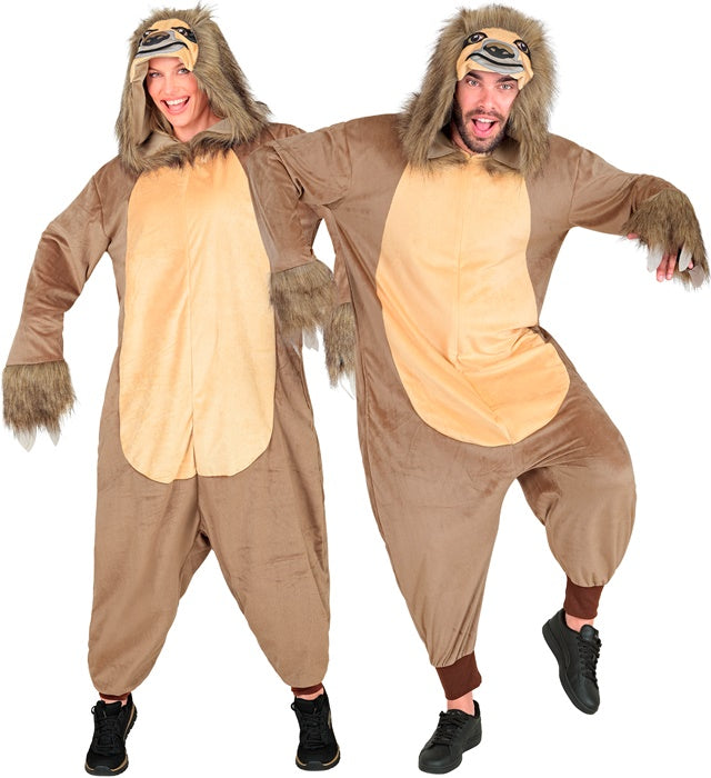 PLUSH ONESIE SLOTH" (HOODED JUMPSUIT)
