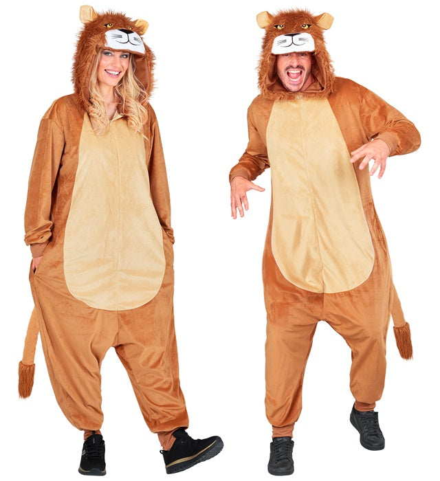 PLUSH ONESIE LION" (HOODED JUMPSUIT)