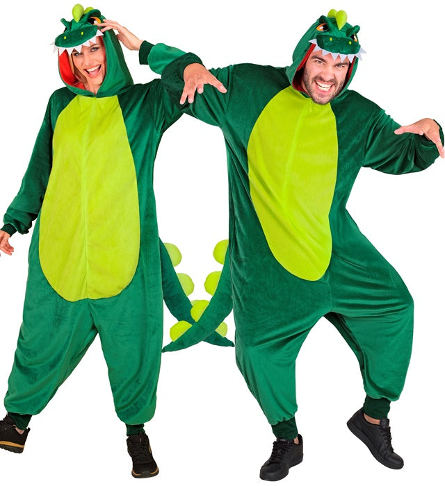 PLUSH ONESIE DINOSAUR" (HOODED JUMPSUIT)