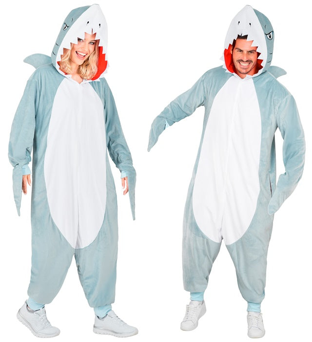 PLUSH ONESIE SHARK" (HOODED JUMPSUIT)