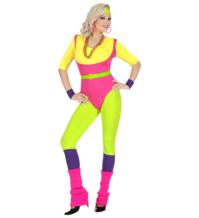 80S AEROBICS INSTRUCTOR" (JUMPSUIT, BELT, SWEATBAND, WRISTBANDS)