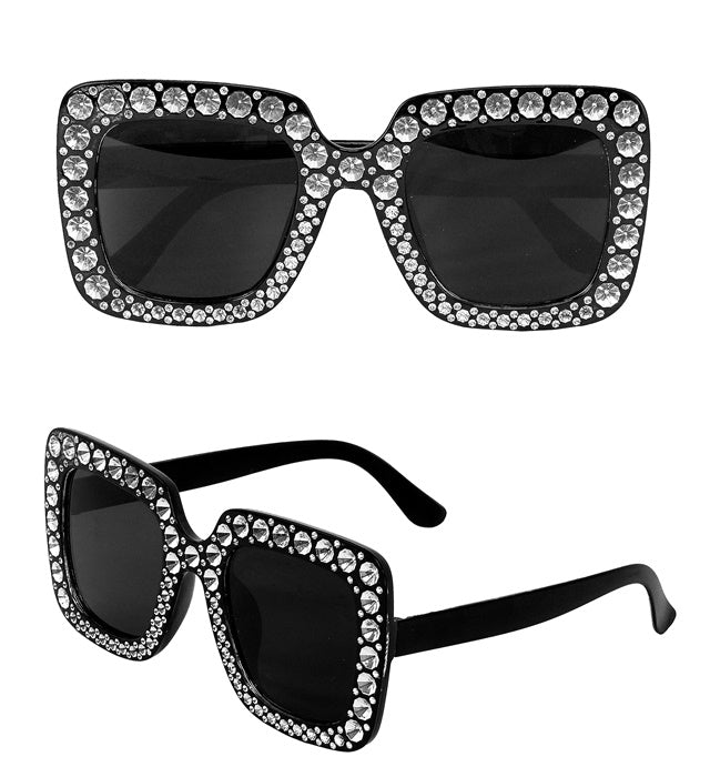 GLASSES STRASS BLACK