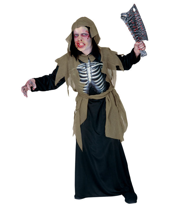ZOMBIE" (HOODED ROBE, HOLOGRAPHICBONES CHEST, BELT)
