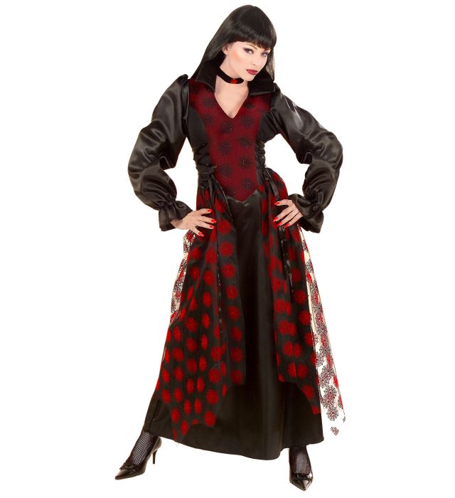 VICTORIAN VAMPIRESS" (DRESS, CHOKER WITH GEM)