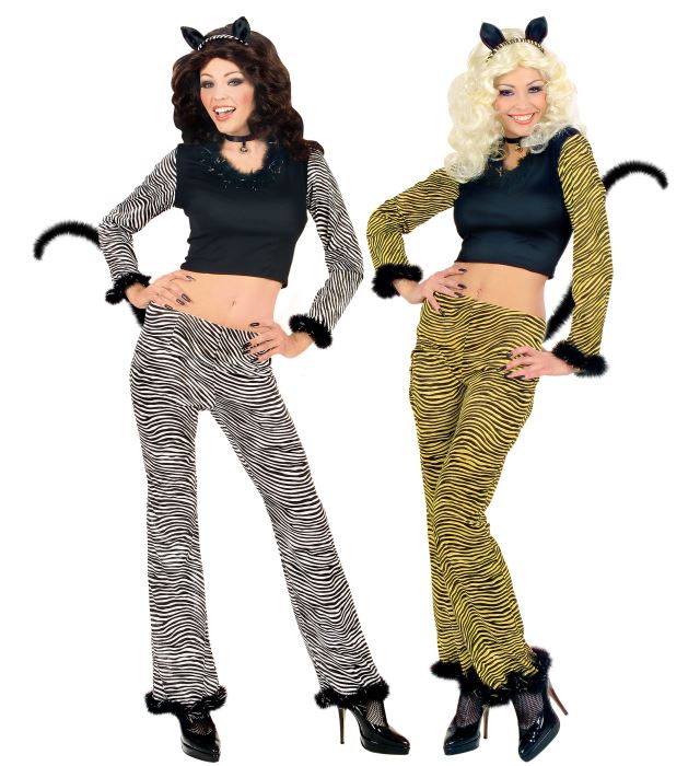 CAT" 2 COLORS ASS. (TOP, PANTS WITH TAIL, EARS, CHOKER WITH BELL)