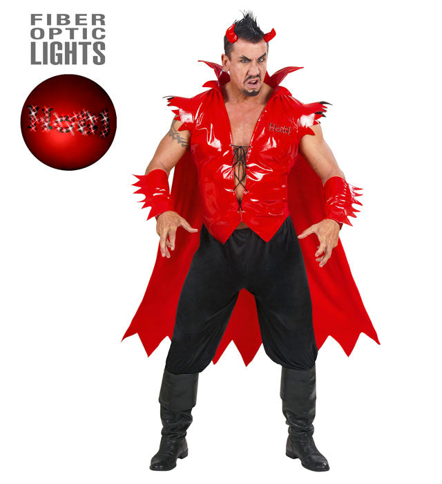 DEVIL" (LIGHT-UP VEST WITH CAPE, ARMBANDS, HORNS)