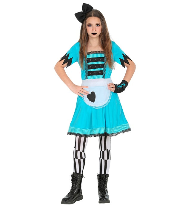 WONDERLAND GIRL" (DRESS, FOOTLESS TIGHTS, FINGERLESS GLOVES, HAIR BOW)