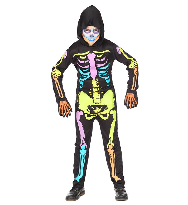 COLORFUL SKELETON" (HOODED OVERALLS)