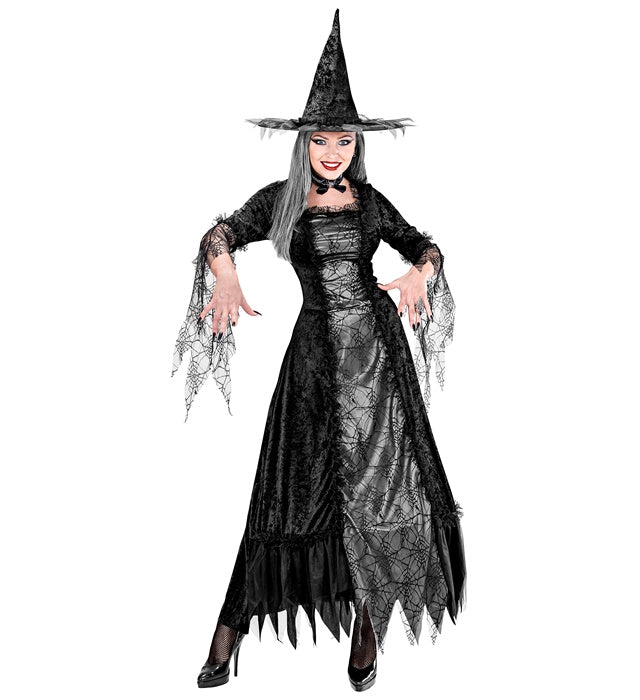 SPIDERWEB WITCH" (DRESS WITH WIREHOOP, HAT)