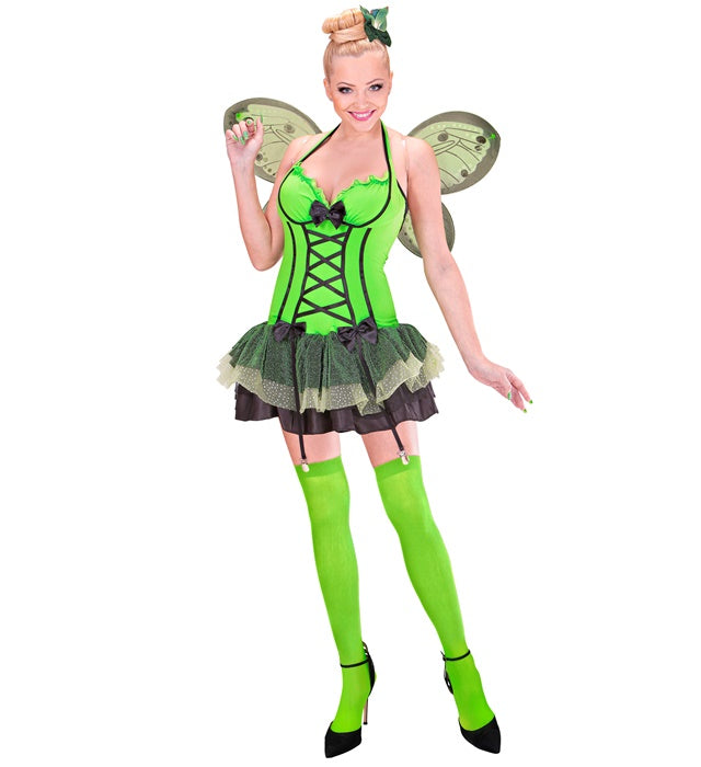 GREEN BUTTERFLY" (DRESS WITH STRAPS, WINGS, FLOWER & BOW HAIR COMB)