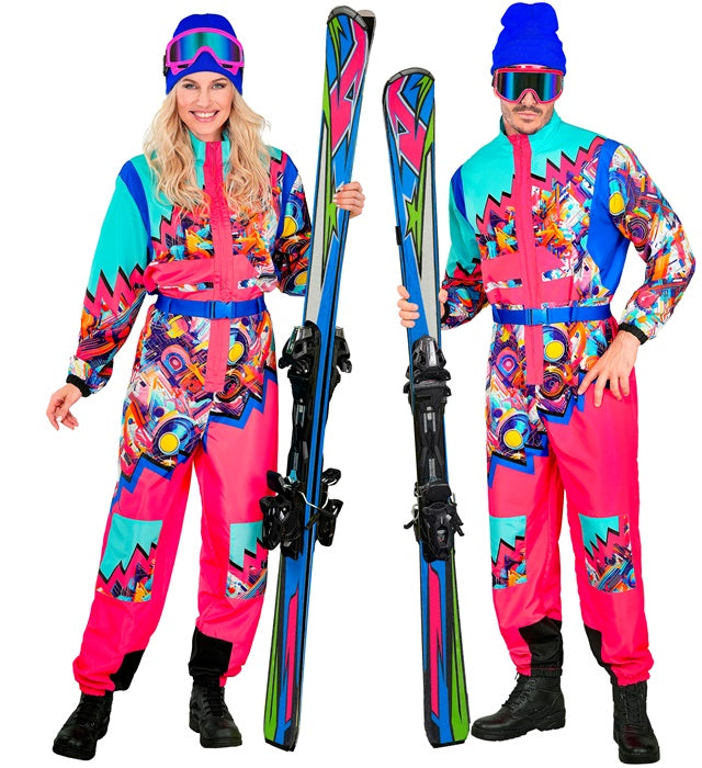“PINK-AZURE SKI SUIT" (OVERALLS, BELT)