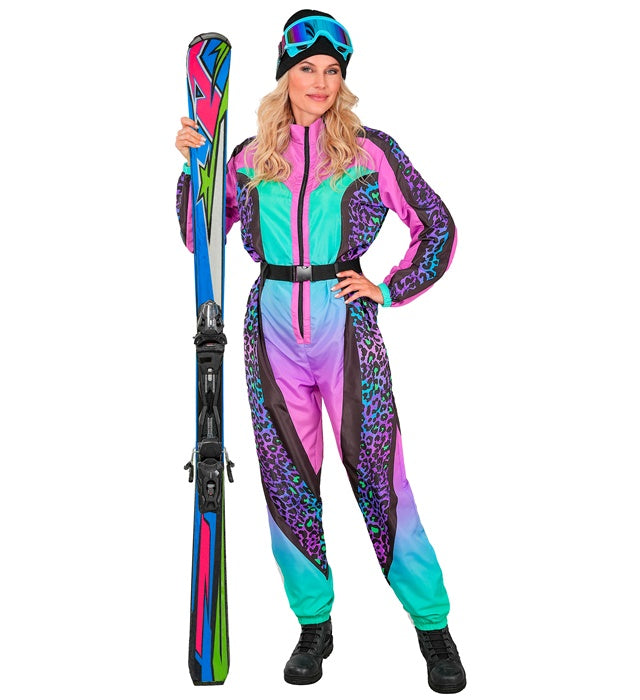 “MULTICOLOR ANIMALIER LEOPARD SKI SUIT" (OVERALLS, BELT)