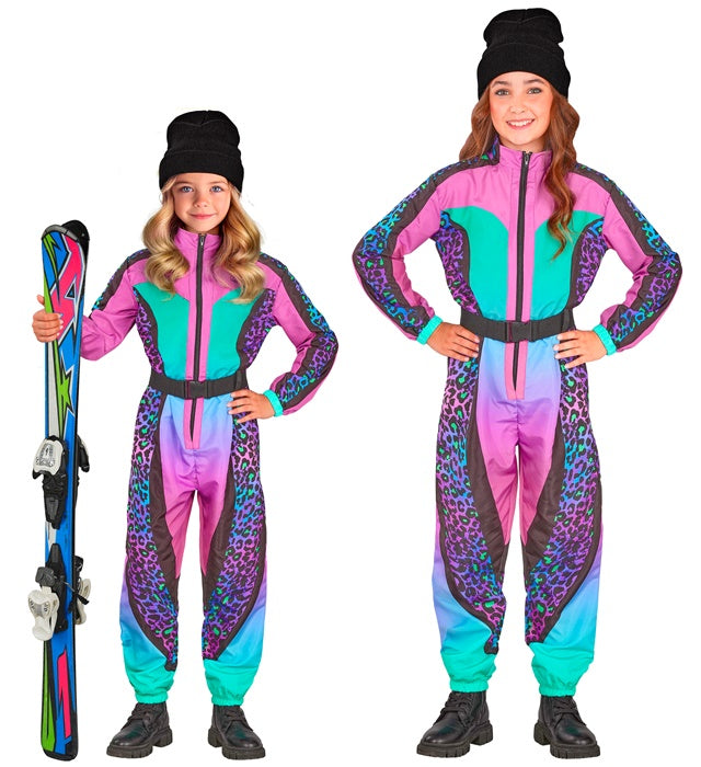 “MULTICOLOR ANIMALIER LEOPARD SKI SUIT" (OVERALLS, BELT)