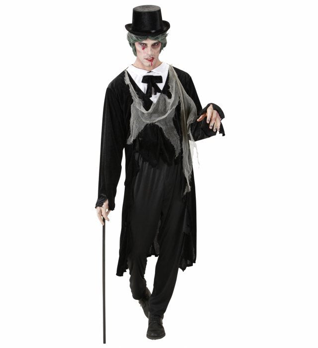 ZOMBIE GENTLEMAN" (TATTERED JACKET WITH SHIRT, VEST, BOW TIE AND GAUZE)