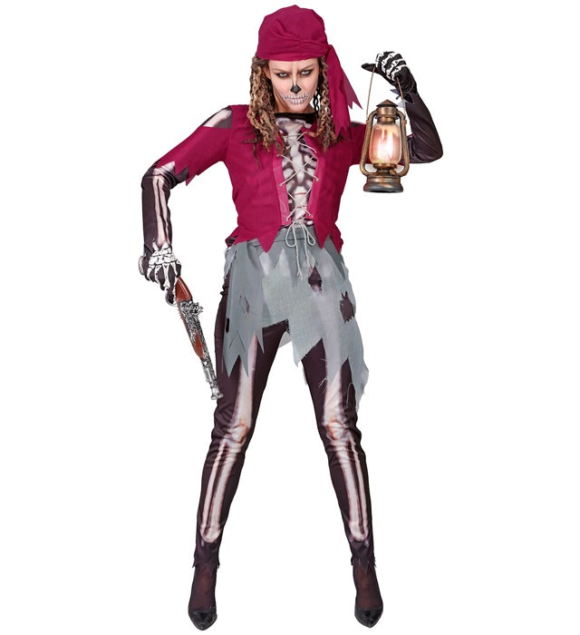 PIRATE SKELETON" (SHIRT WITH CORSET & SKIRT, LEGGINGS, BANDANA)