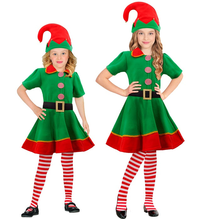 SANTA'S LITTLE HELPER ELF"" (DRESS WITH BELT, HAT, STOCKINGS)
