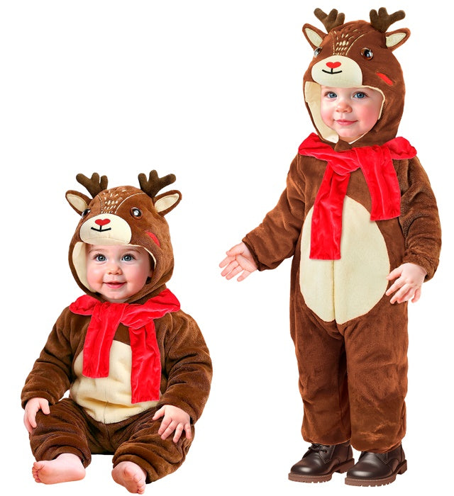 REINDEER PLUSH VELVET" (HOODED JUMPSUIT, SCARF)