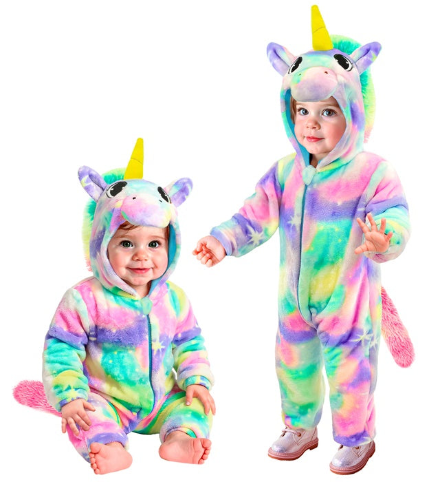 UNICORN PLUSH VELVET RAINBOW" (HOODED JUMPSUIT)