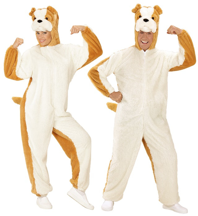 BULLDOG IN SOFT PLUSH" (HOODED JUMPSUIT WITH MASK)