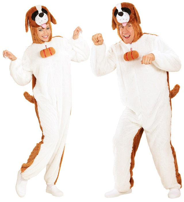 ST. BERNARD IN SOFT PLUSH" (HOODED JUMPSUIT WITH MASK)