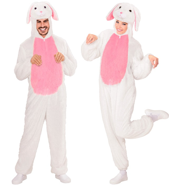 BUNNY IN SOFT PLUSH" (HOODED JUMPSUIT WITH MASK)