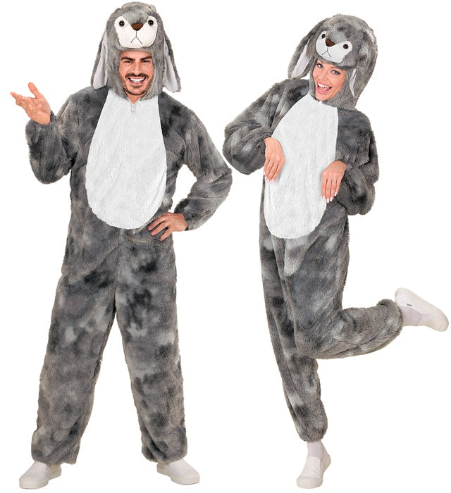 BUNNY IN SOFT PLUSH" (HOODED JUMPSUIT WITH MASK)