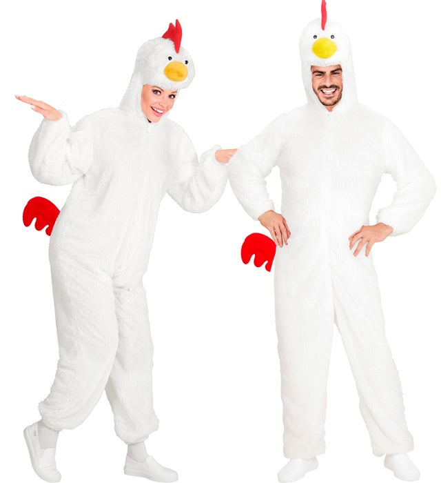 CHICKEN IN SOFT PLUSH" (HOODED JUMPSUIT WITH MASK)
