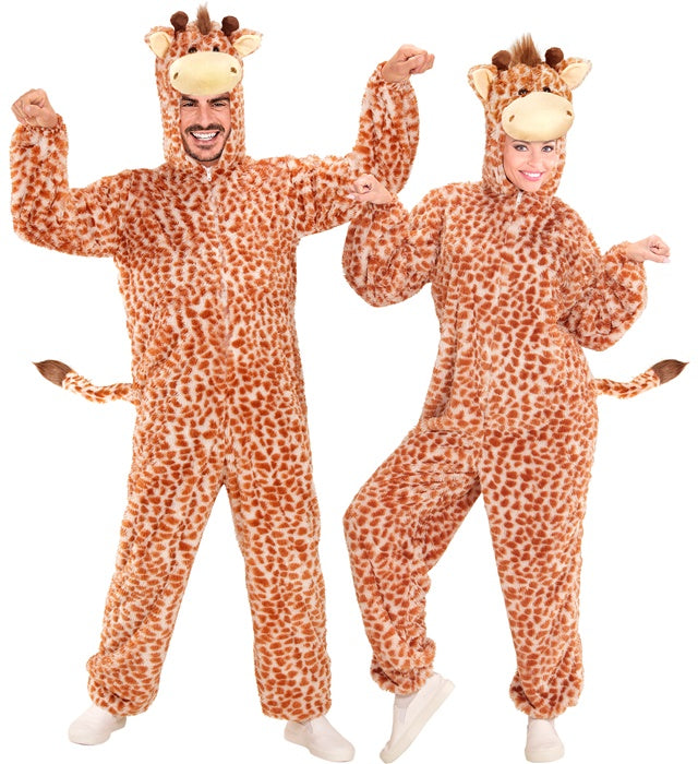 GIRAFFE IN SOFT PLUSH" (HOODED JUMPSUIT WITH MASK)
