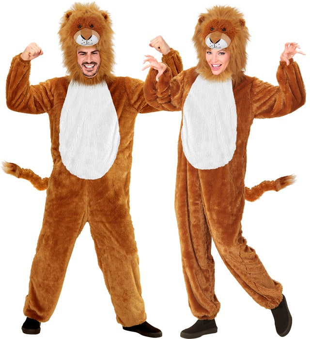 LION IN SOFT PLUSH" (HOODED JUMPSUIT WITHMASK)