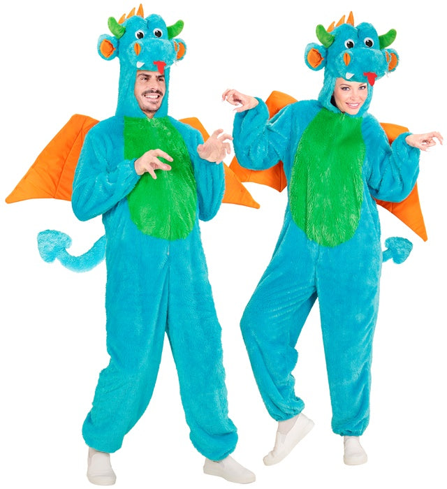 DRAGON IN SOFT PLUSH" (HOODED JUMPSUIT WITH MASK)