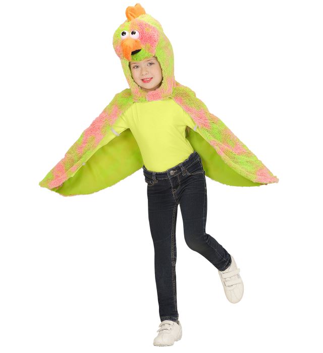 CANARY IN SOFT PLUSH" (HOODED WINGED CAPEWITH MASK)
