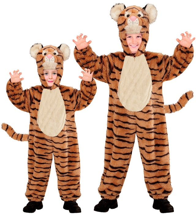 TIGER IN SOFT PLUSH" (HOODED JUMPSUIT WITH MASK)