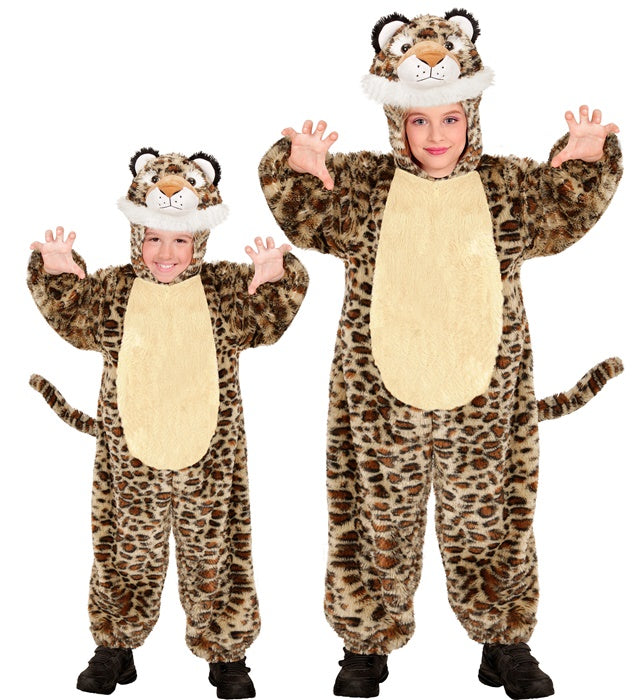 LEOPARD IN SOFT PLUSH" (HOODED JUMPSUIT WITH MASK)