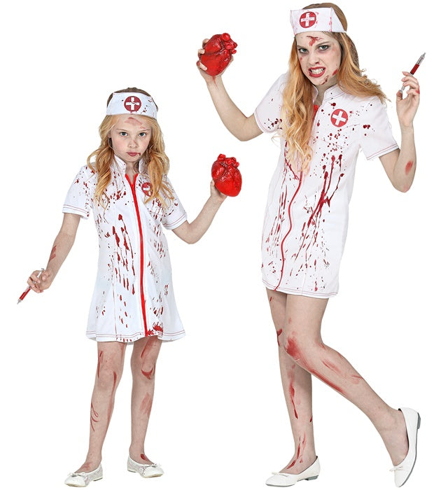 ZOMBIE NURSE" (DRESS, HEADPIECE)