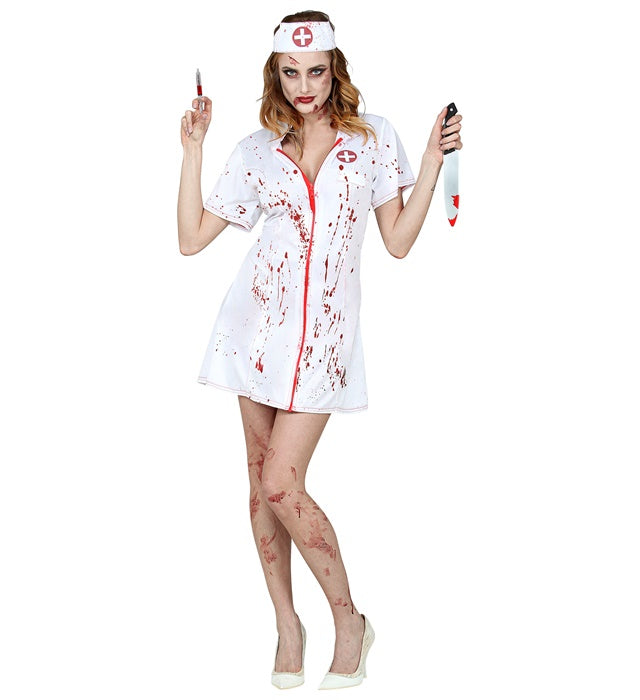 ZOMBIE NURSE" (DRESS, HEADPIECE)